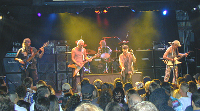 A band on stage.