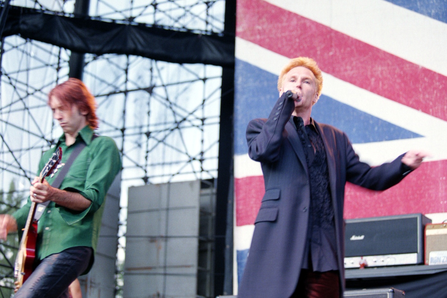 British flag on stage.