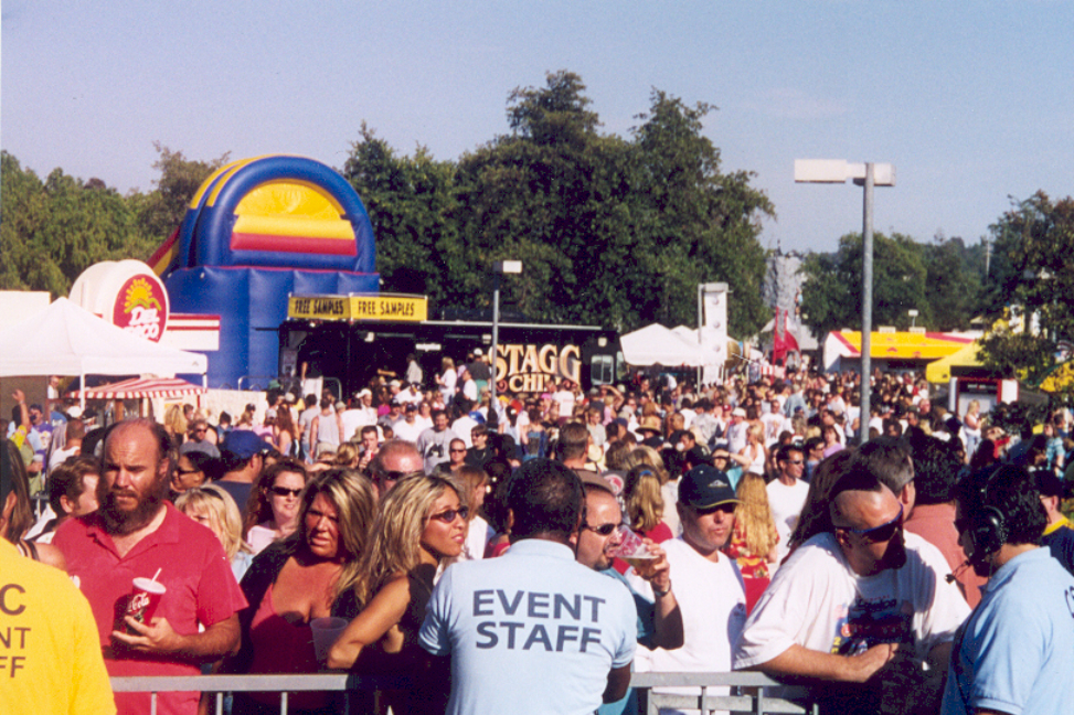 A crowd of people at an event.